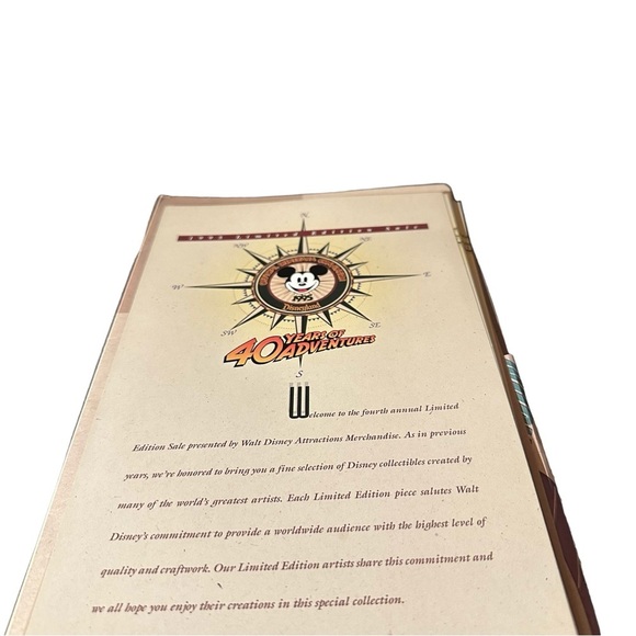 Vtg 1995 Disney 40 Years of Adventure Limited Edition Catalog Folder Inserts - Picture 8 of 16